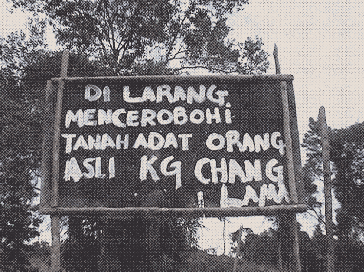 Orang Asli indigenous people village, Kampung Chang, Bidor, Perak protect their customary land against encroachment